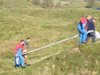 Stainsby's Shaft - installing the fixed ladder