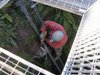 Stainsby's Shaft - installing the fixed ladder