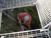 Stainsby's Shaft - installing the fixed ladder