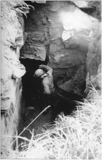 Greg Smith, entrance to Upper Flood Swallet<br>photo R Charnock