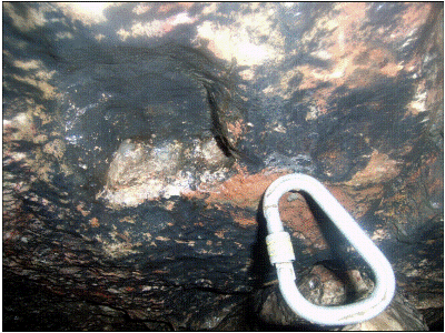 Wall socket, probably for a ladder or stemple. Photo B Frith